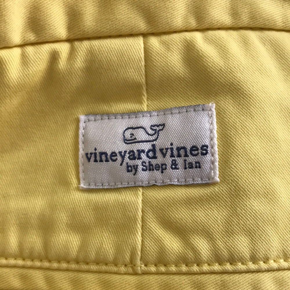 Mens Vineyard Vines Yellow Flat Front Shorts